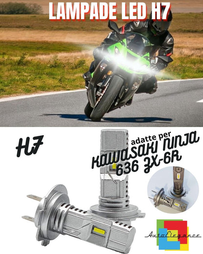 🔥LAMPADA LED H7 6000K CANBUS PER ABBAGLIANTI KAWASAKI NINJA 636 ZX-6R🔥