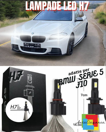 😍BMW 5 SERIES F10 F11 LED HIGH BEAM LAMP KIT LED H7 6000K 6400 LUMEN CANBUS