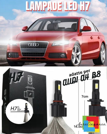 ✨KIT LAMPADE ABBAGLIANTI LED AUDI A4 B8 RESTYLING LED H7 6000K 6400 LUMEN✨