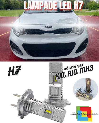 🤩KIT LED H7 PER KIA RIO MK3 6000K BIANCO 6000 LUMEN CANBUS ANABBAGLIANTI🤩