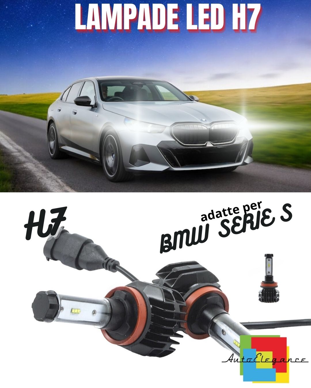 😍KIT LED H7 6000K CANBUS XENON 9800 BMW SERIE S LUMEN REALI😍
