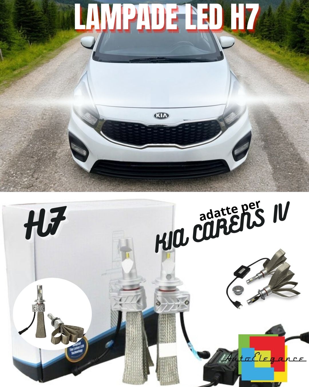 😎KIT LED H7 CANBUS PER KIA CARENS IV CON LED ABBAGLIANTI 8000 LUMEN😎