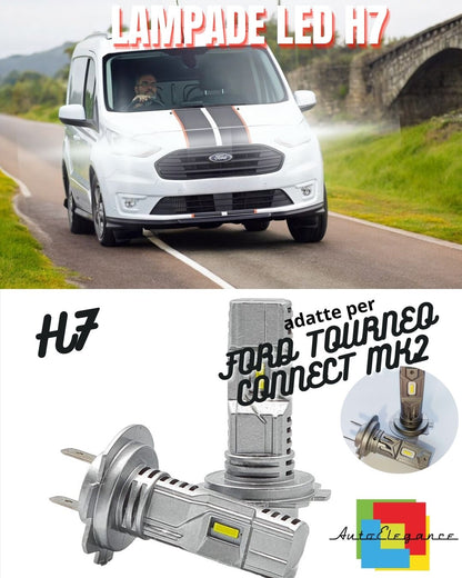 KIT LED H7 PER FORD TOURNEO CONNECT MK2 II 6000K 6000 LUMEN CANBUS ANABBAGLIANTI
