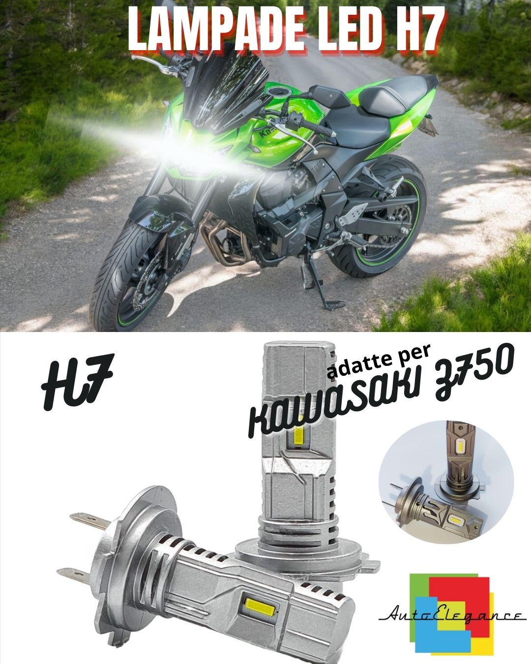 ✨LED HEADLIGHT CONVERSION FOR KAWASAKI Z750 Z 750 2007-2014 LOW BEAM✨
