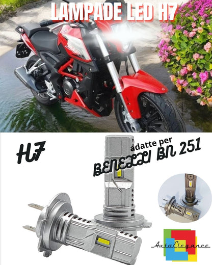✨LAMPADA LED H7 6000K CANBUS PER ANABBAGLIANTE PER BENELLI BN 251 302 NO AVARIA