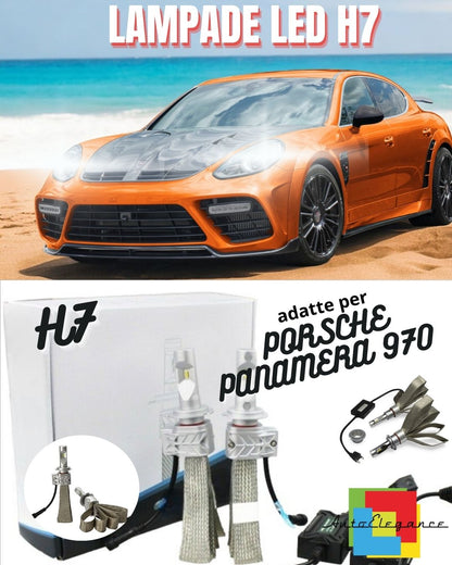🔥KIT LED H7 CANBUS PORSCHE PANAMERA 970 8000 LUMEN ABBAGLIANTI 6500K🔥