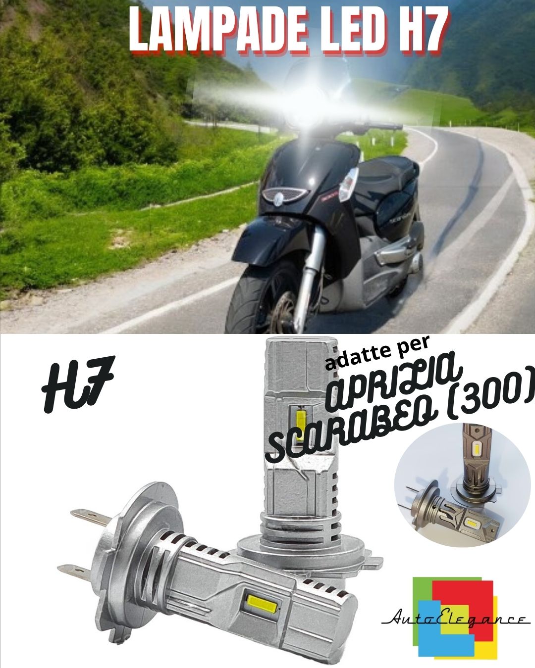 ✨LAMPADA LED H7 CANBUS ANABBAGLIANTI APRILIA SCARABEO (300) (2009-2013) SPECIAL✨