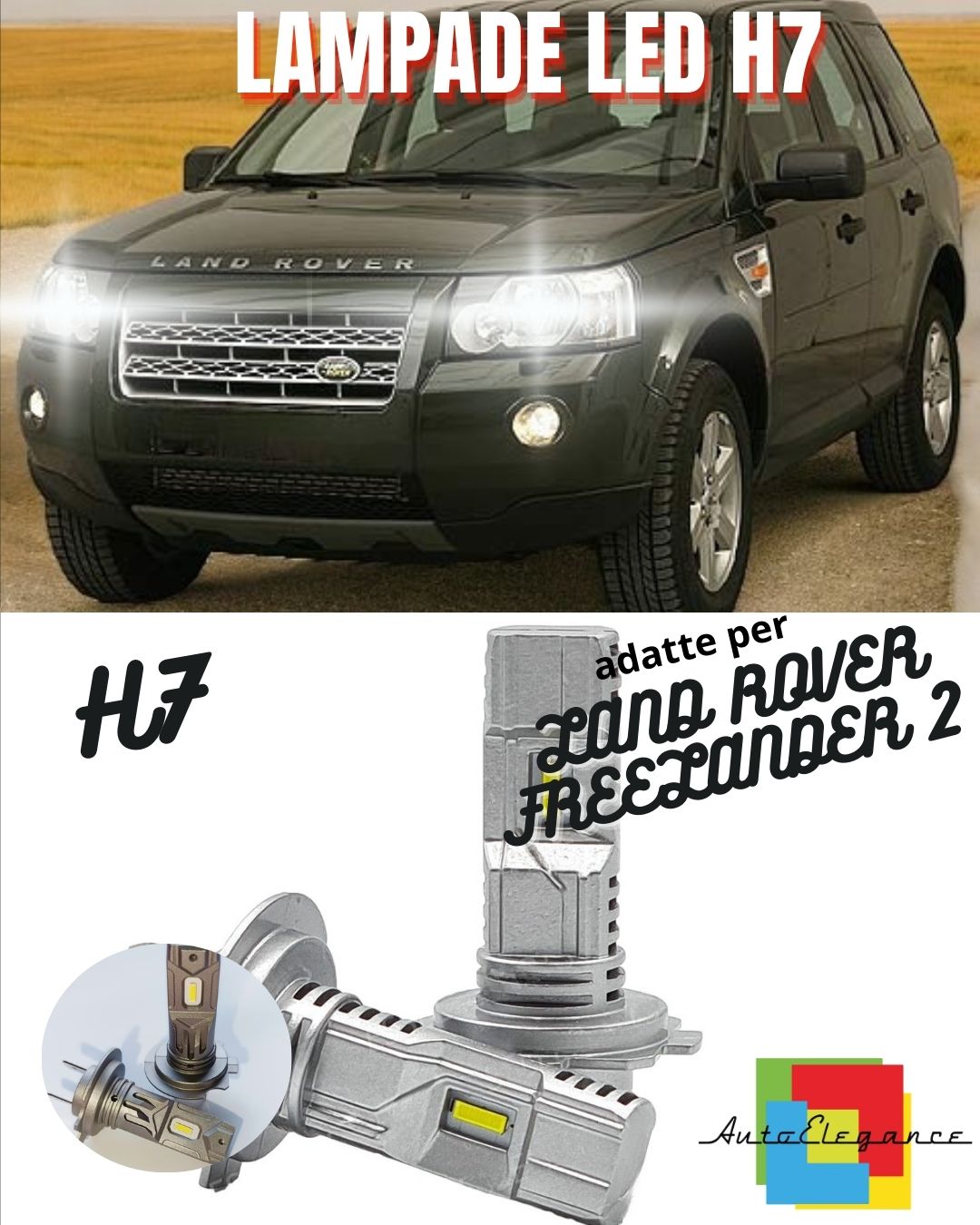 🔥LAND ROVER FREELANDER 2 H7 LED KIT 6000K 6000 LUMEN HIGH BEAM UP TO 2012🔥 