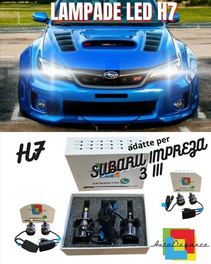 🚀KIT FULL LED H7 6000K CANBUS LED PER LENTICOLARI PER SUBARU IMPREZA 3 III🚀