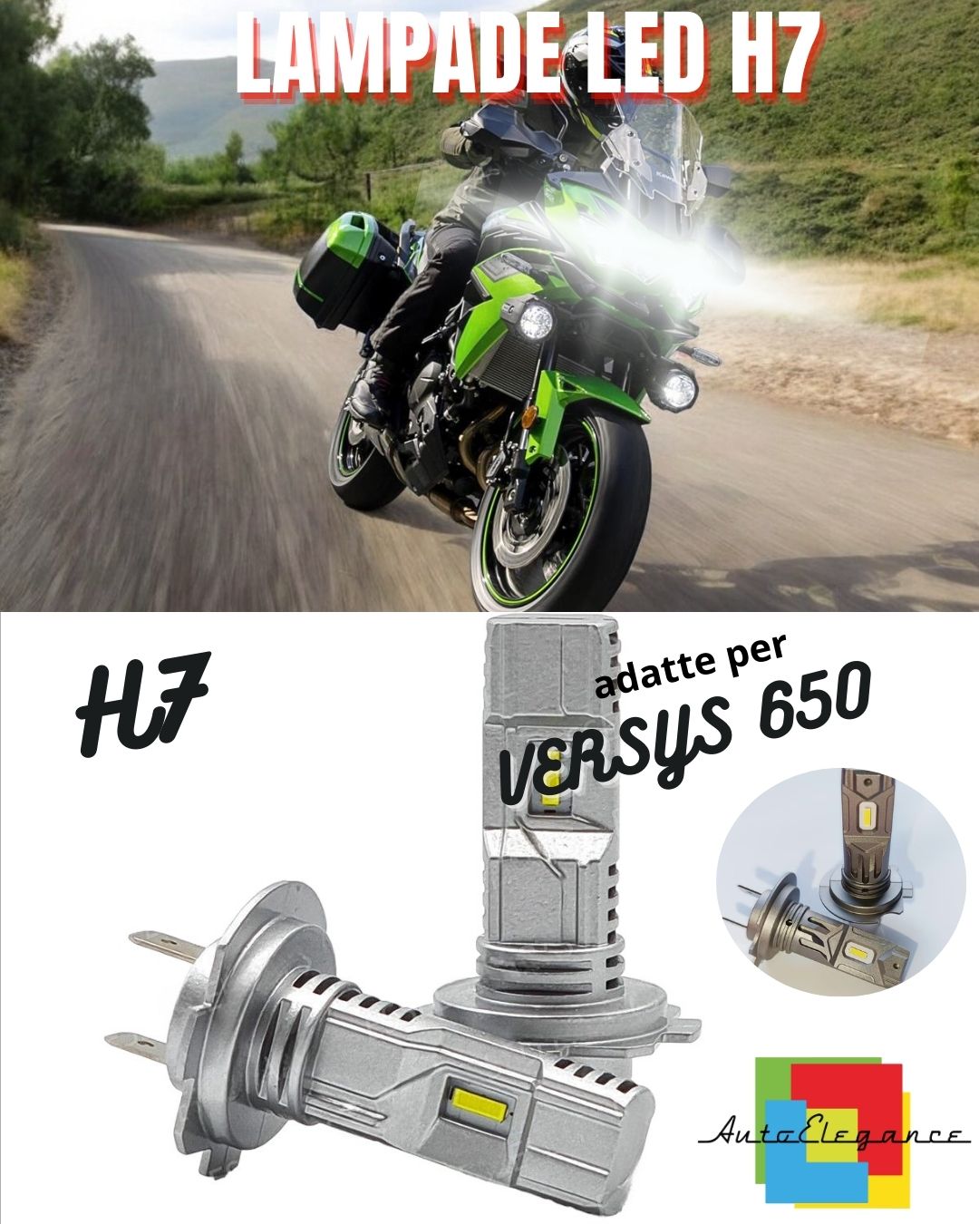 ⚡LAMPADA LED H7 CANBUS ANABBAGLIANTI KAWASAKI VERSYS 650 TOURER PLUS⚡