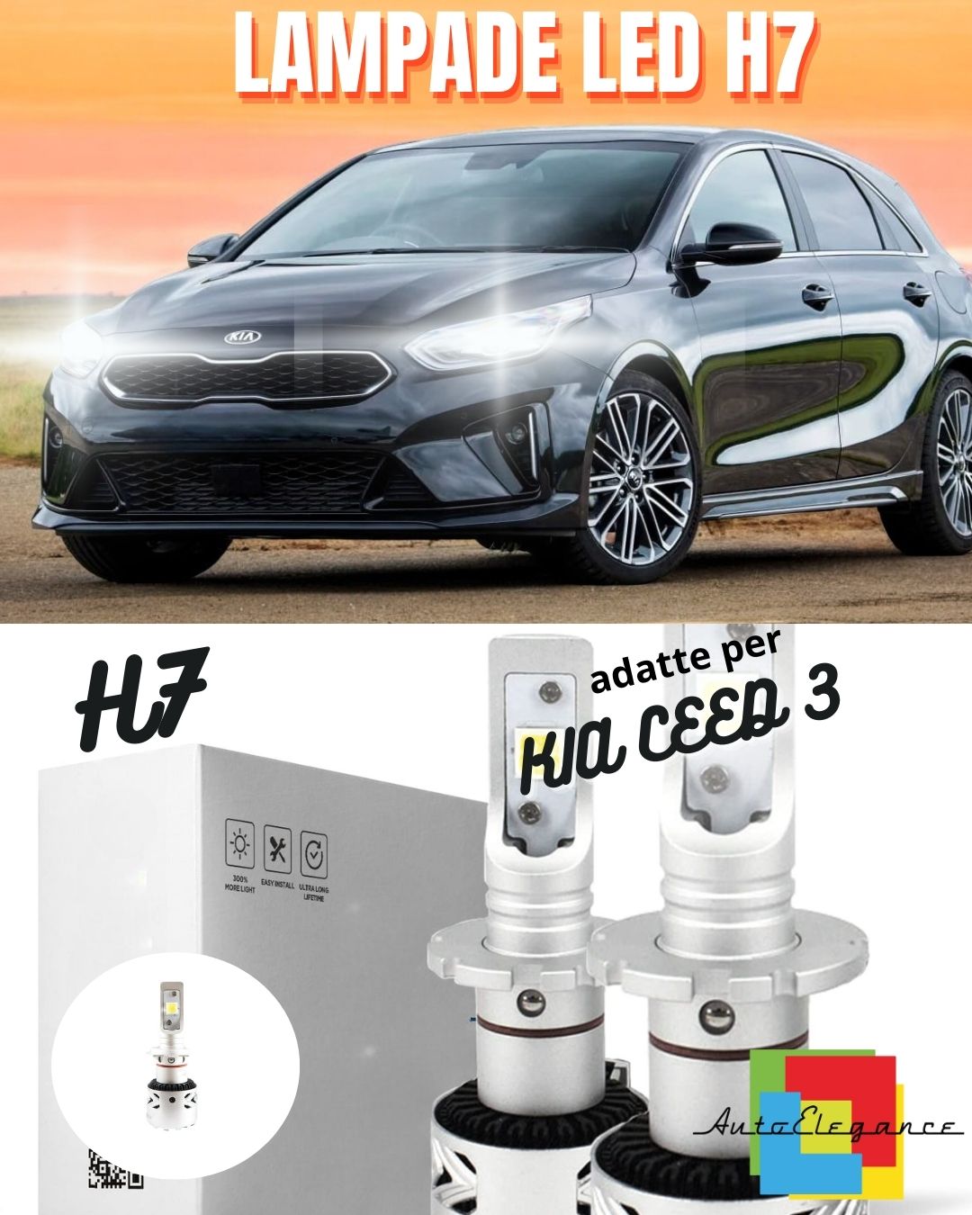 🌟LED KIT H7 KIA CEED 3 6500K CANBUS 12000 LUMEN MONO LED MONOLED LENTICULAR🌟 