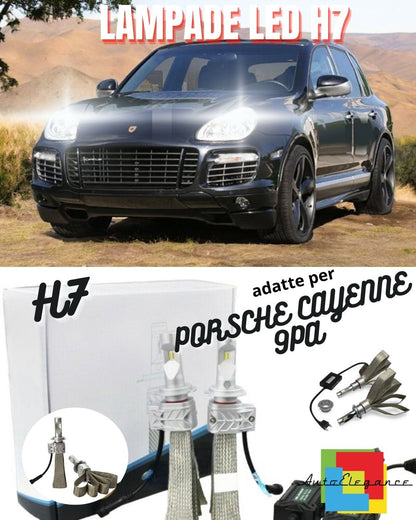 🖤KIT LED H7 CANBUS PORSCHE CAYENNE 9PA 8000 LUMEN ABBAGLIANTI 6500K🖤