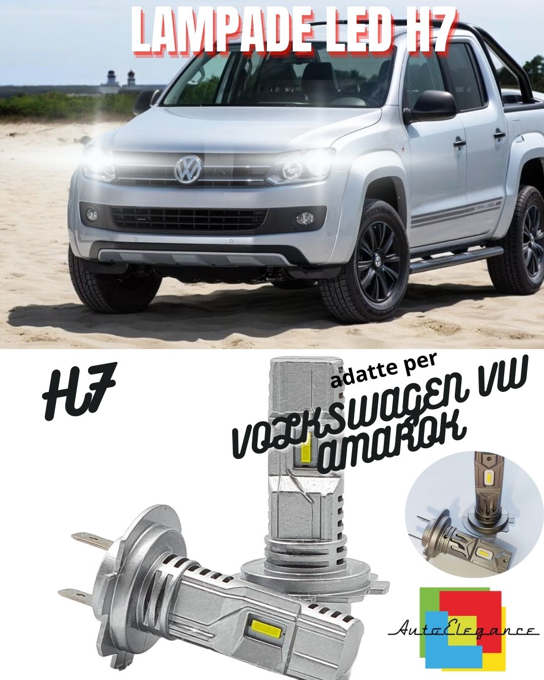 ⚡H7 LED KIT FOR VOLKSWAGEN VW AMAROK 6000K WHITE LUMEN CANBUS LOW BEAM⚡ 
