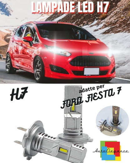 🔥KIT FULL LED H7 CANBUS FORD FIESTA 7 6000K WHITE 9600 LUMEN NO ERROR🔥