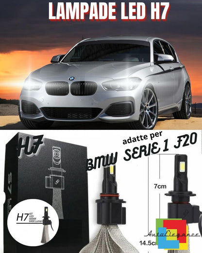 ✨KIT LED H7 LED BMW SERIE 1 F20 F21 RESTYLING 6000K 6400 LUMEN ABBAGLIANTI✨