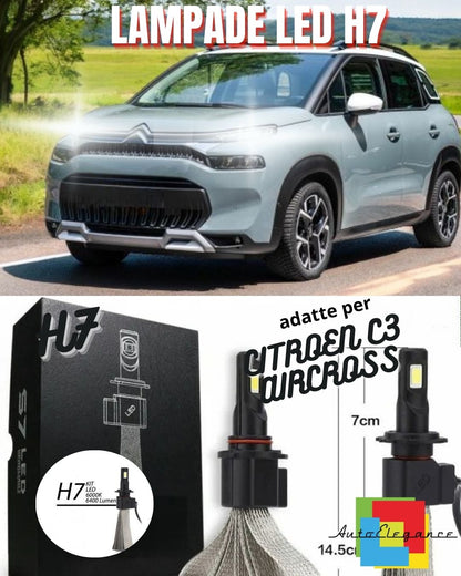 🤩KIT LAMPADE ANABBAGLIANTI LED CITROEN C3 AIRCROSS H7 6000K XENON BIANCO🤩