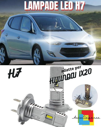 🤩KIT LED H7 PER HYUNDAI IX20 6000K BIANCO 6000 LUMEN CANBUS ABBAGLIANTI🤩