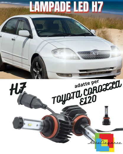KIT LED H7 6000K CANBUS XENON 9800 LM LUMEN TOYOTA COROLLA E120 NO ERROR