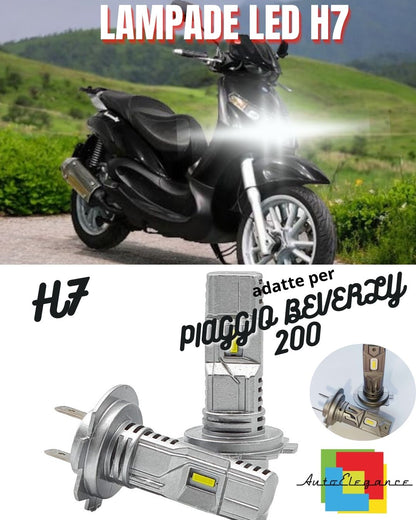 ✨LAMPADA LED H7 6000K CANBUS PER ANABBAGLIANTI PIAGGIO BEVERLY 200 2 Pezzi✨