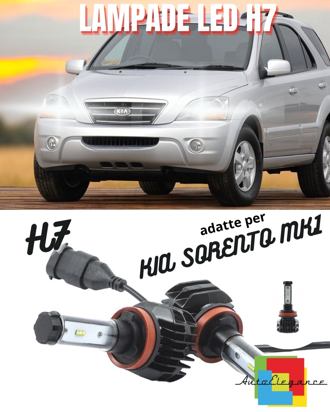 😍KIT LED H7 6000K CANBUS XENON 9800 LM LUMEN KIA SORENTO MK1 NO ERROR😍