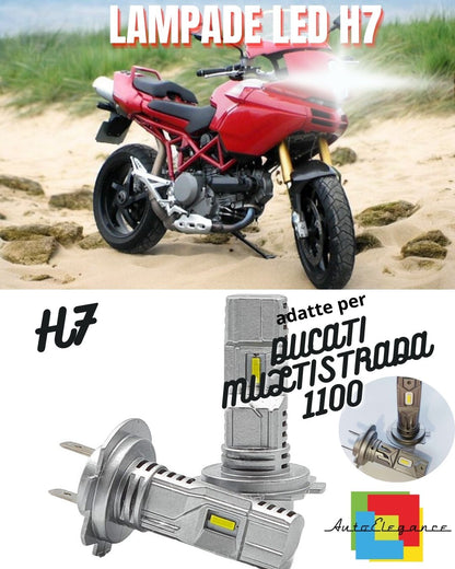 ❤️LAMPADA LED H7 CANBUS PER ABBAGLIANTI DUCATI MULTISTRADA 1100 S 2 Pezzi❤️