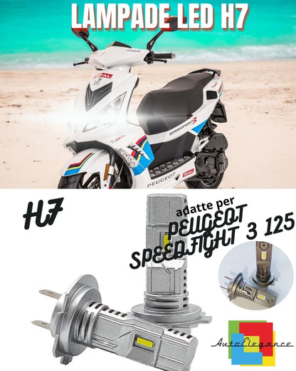 💥LAMPADA LED H7 6000K CANBUS PER ABBAGLIANTI PEUGEOT SPEEDFIGHT 3 125 2 Pezzi💥