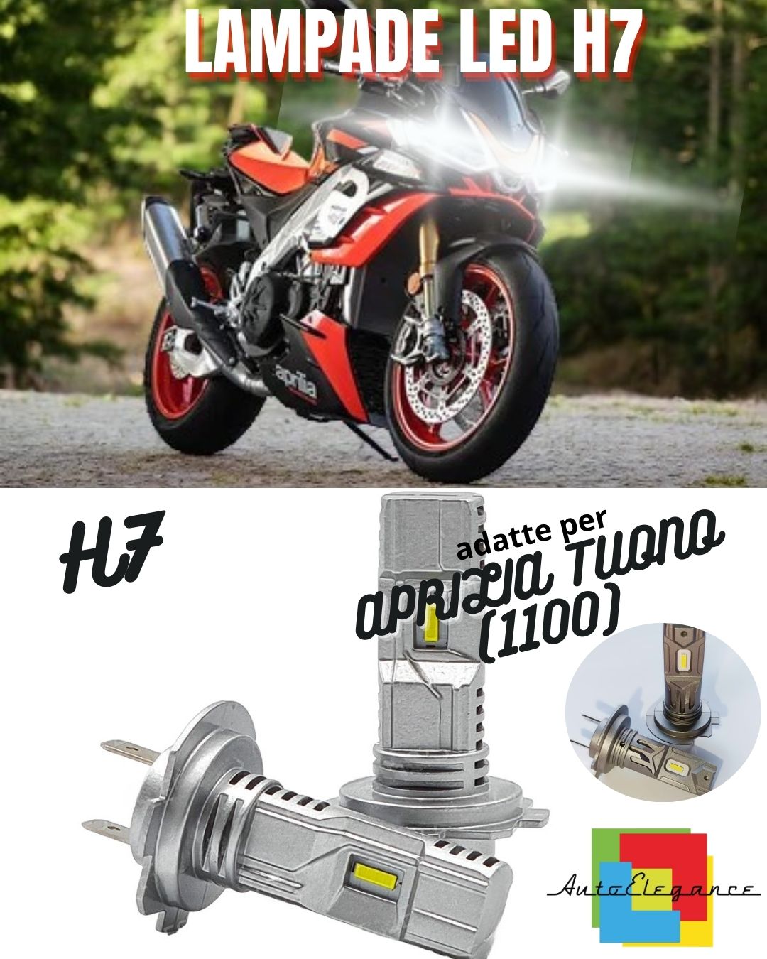 ✨LAMPADA LED H7 CANBUS PER ABBAGLIANTI APRILIA TUONO (1100)V4 RR 2 Pezzi✨