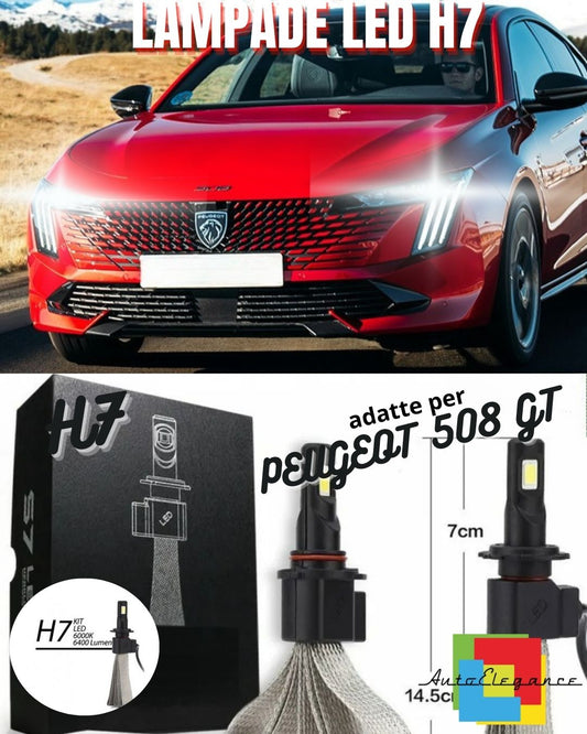 PEUGEOT 508 GT H7 LED KIT WHITE 6400 LUMEN HIGH BEAM QUICK START