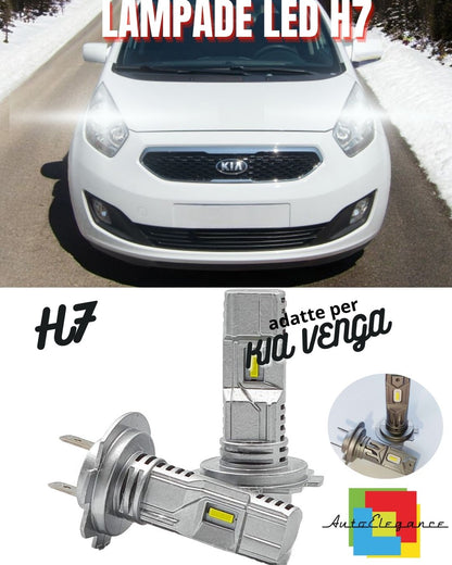 🤍KIT LED H7 PER KIA VENGA 6000K BIANCO 6000 LUMEN CANBUS ANABBAGLIANTI🤍