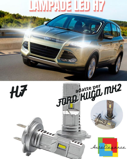 🔥KIT LED H7 PER FORD KUGA MK2 II 6000K BIANCO 6000 LUMEN CANBUS ANABBAGLIANTI🔥
