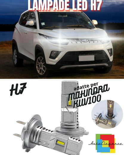✨KIT LED H7 MAHINDRA KUV100 6000K BIANCO 6000 LUMEN CANBUS ANABBAGLIANTI✨