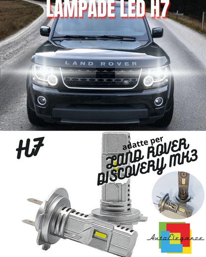 😎KIT LED H7 LAND ROVER DISCOVERY MK3 6000K BIANCO 6000 LUMEN CANBUS😎