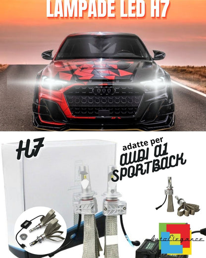 😍KIT LED H7 6500K FULL CANBUS 8000 LUMEN LED LAMPS FOR AUDI A1 SPORTBACK😍
