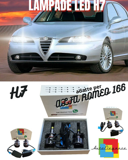 🤩KIT FULL LED H7 6000K CANBUS LED PER LENTICOLARI ALFA ROMEO 166 NO AVARIA🤩