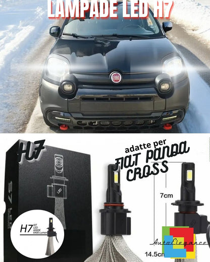 🔥KIT LAMPADE ANABBAGLIANTI LED FIAT PANDA CROSS LED H7 6000K BIANCO🔥