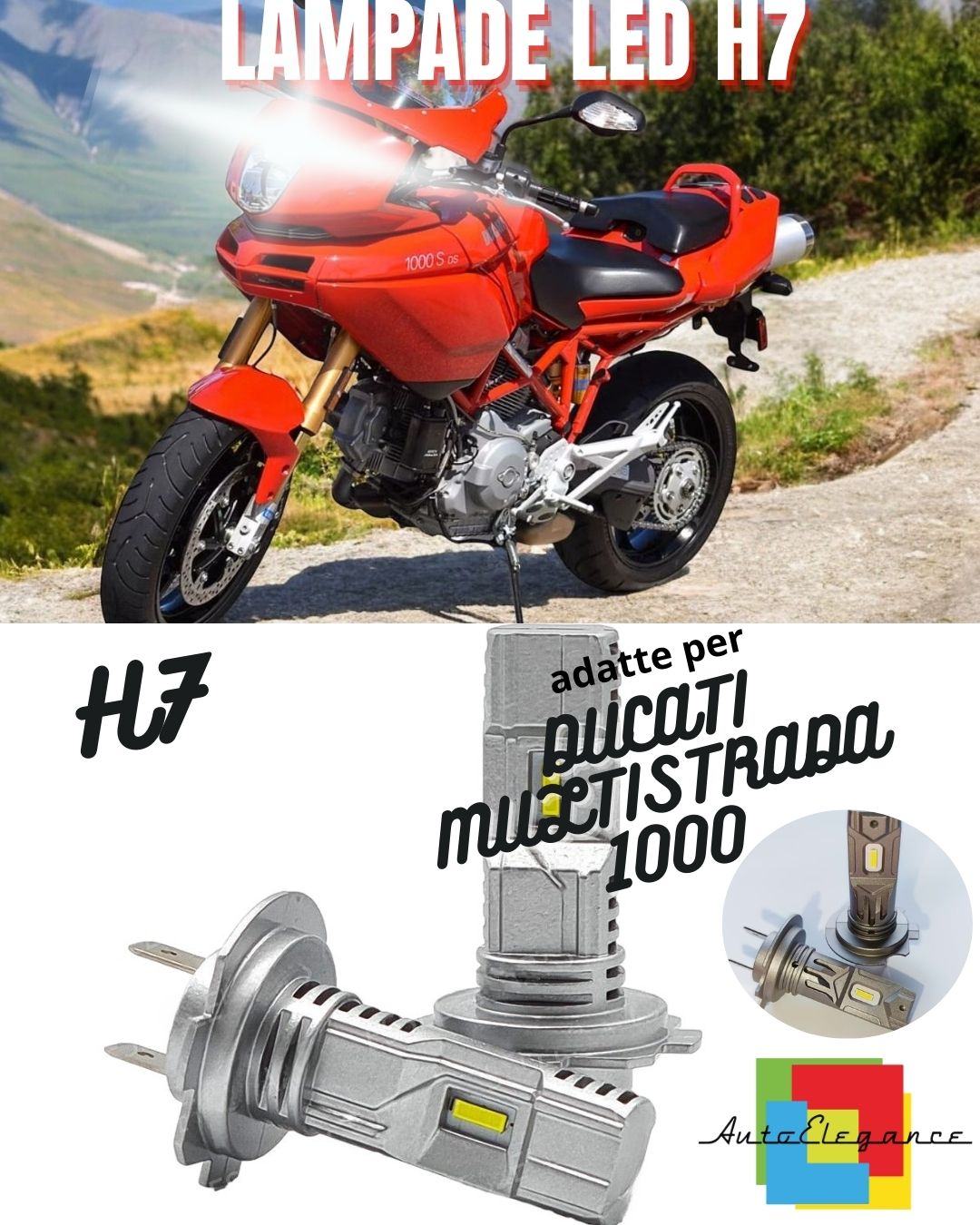 🔥LAMPADA LED H7 CANBUS PER ANABBAGLIANTI DUCATI MULTISTRADA 1000 DS 2 Pezzo🔥