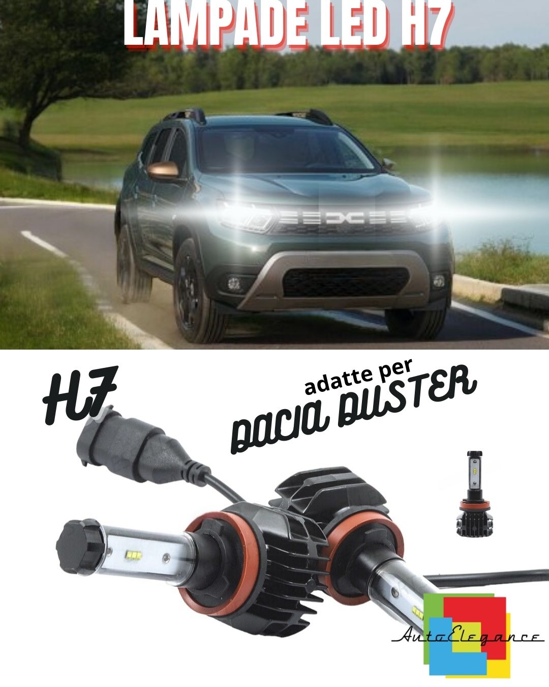 🔥KIT LED H7 6000K CANBUS XENON 9800 LM LUMEN DACIA DUSTER🔥