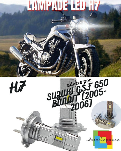😎LAMPADA LED H7 6000K CANBUS PER ANABBAGLIANTI SUZUKI GSF 650 BANDIT 2 Pezzi😎