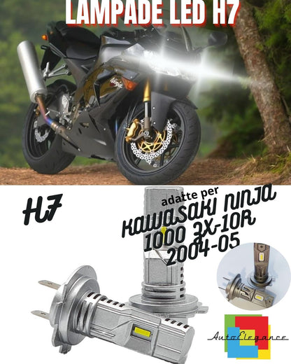 😍LAMPADA LED H7 CANBUS PER ANABBAGLIANTE KAWASAKI NINJA 1000 ZX-10R 2 Pezzi😍