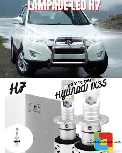 🤩KIT LED H7 HYUNDAI IX35 6500K CANBUS 12000 LUMEN MONOLED LENTICOLARE🤩