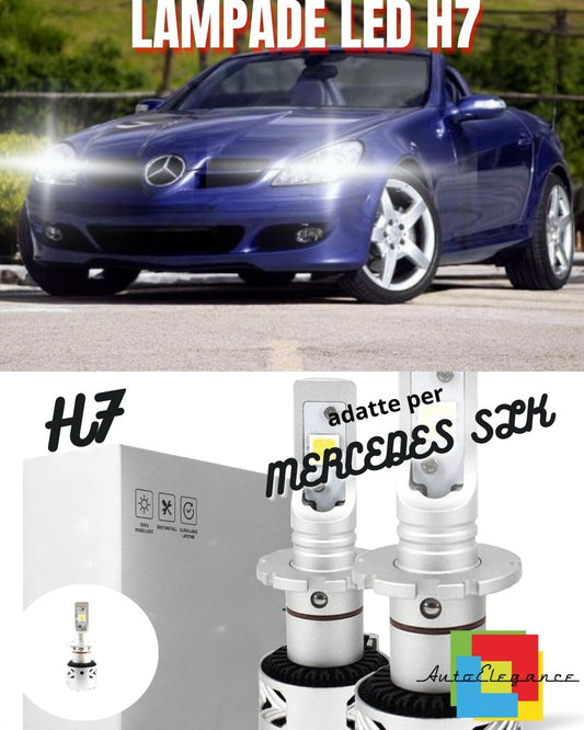 🌟KIT LED H7 MERCEDES MERCEDES SLK 6500K CANBUS XENON 12000LM LUMEN MONO LED🌟