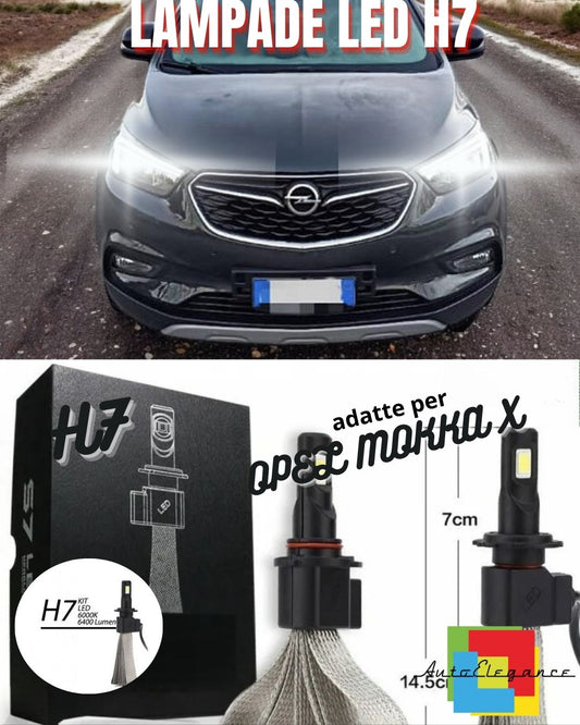 😎KIT FULL LED OPEL MOKKA X LAMPADE LED H7 6000K BIANCO GHIACCIO NO ERROR😎