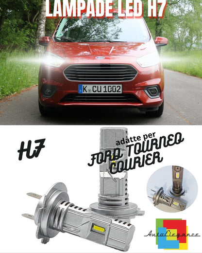 😍KIT LED H7 PER FORD TOURNEO COURIER 6000K 6000 LUMEN CANBUS ANABBAGLIANTI😍