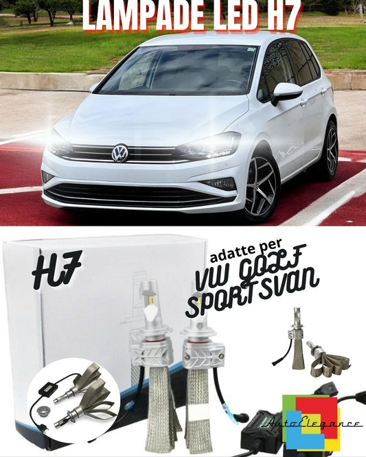 😍KIT LED H7 6500K FULL CANBUS 8000 LUMEN LED LAMPADE PER VW GOLF SPORTSVAN😍