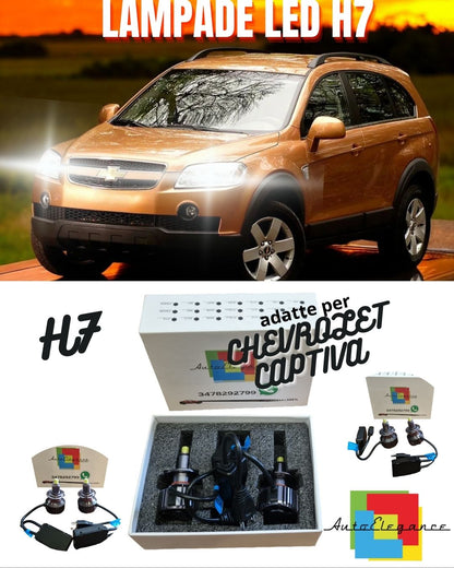 🧡KIT FULL LED H7 6000K PER LENTICOLARI CHEVROLET CAPTIVA NO AVARIA🧡