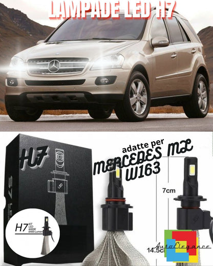 🤩H7 LED KIT MERCEDES ML W163 6000K HIGH BEAM INSTANT ON🤩