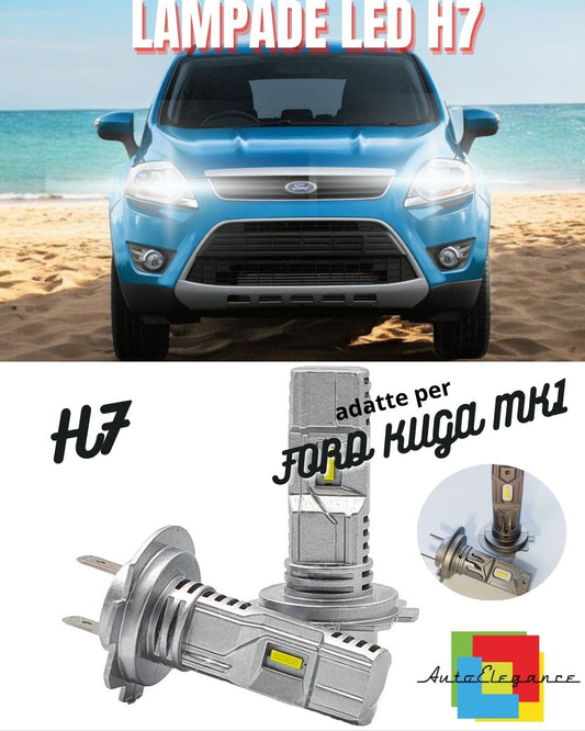 🌊H7 LED KIT FOR FORD KUGA MK1 6000K WHITE 6000 LUMEN CANBUS LOW BEAM🌊