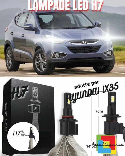 🤩KIT LAMPADE ANABBAGLIANTI LED HYUNDAI IX35 PRE-RESTYLING LED H7 6000K🤩