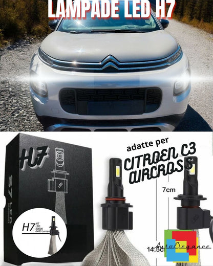 🤍LAMPADE ABBAGLIANTI LED CITROEN C3 AIRCROSS LED H7 6000K XENON🤍