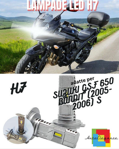 😍LAMPADA LED H7 6000K CANBUS PER ABBAGLIANTI SUZUKI GSF 650 BANDIT S 2 Pezzi😍